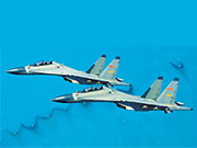 PLA Air Force fighter aircraft in action