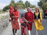 Tajik people living on Pamirs Plateau
