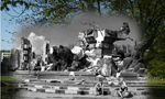 WWII photos blended seamlessly into modern-day Berlin
