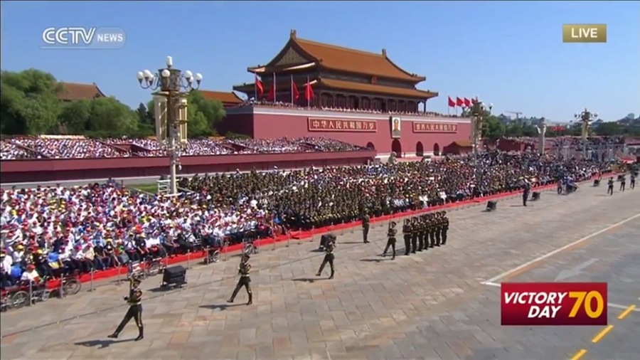 The grand V-Day military parade officially starts now!