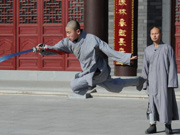 Young monks learn kungfu in NE China temple
