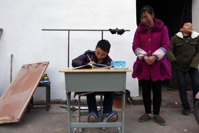 84-year-old father and 13-year-old son