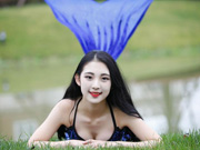 College girl dresses as mermaid to mark World Water Day