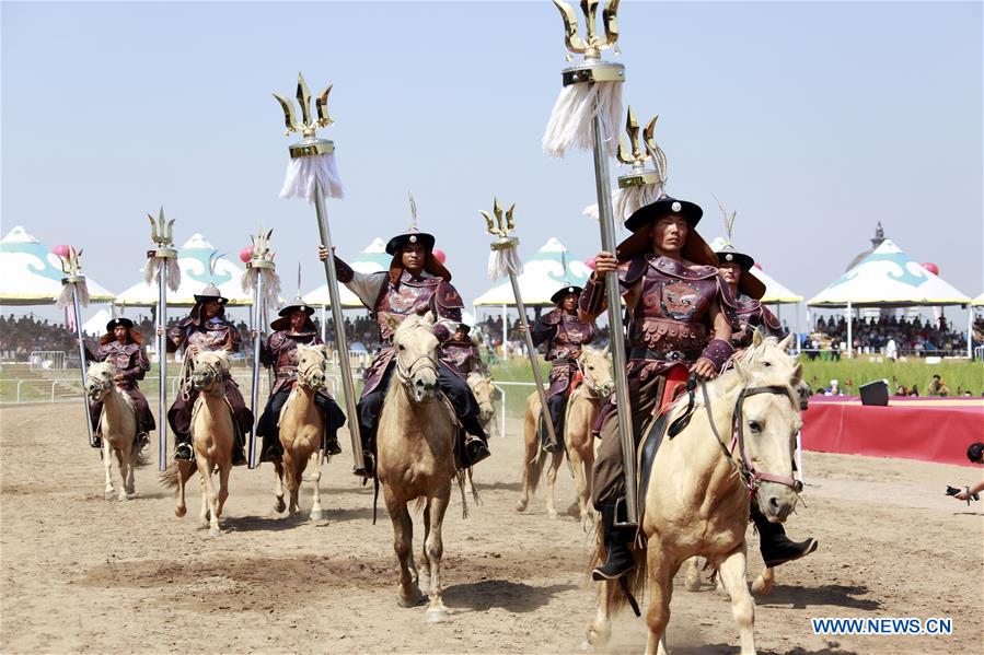Nadam Fair held to celebrate harvest with sports in Inner Mongolia
