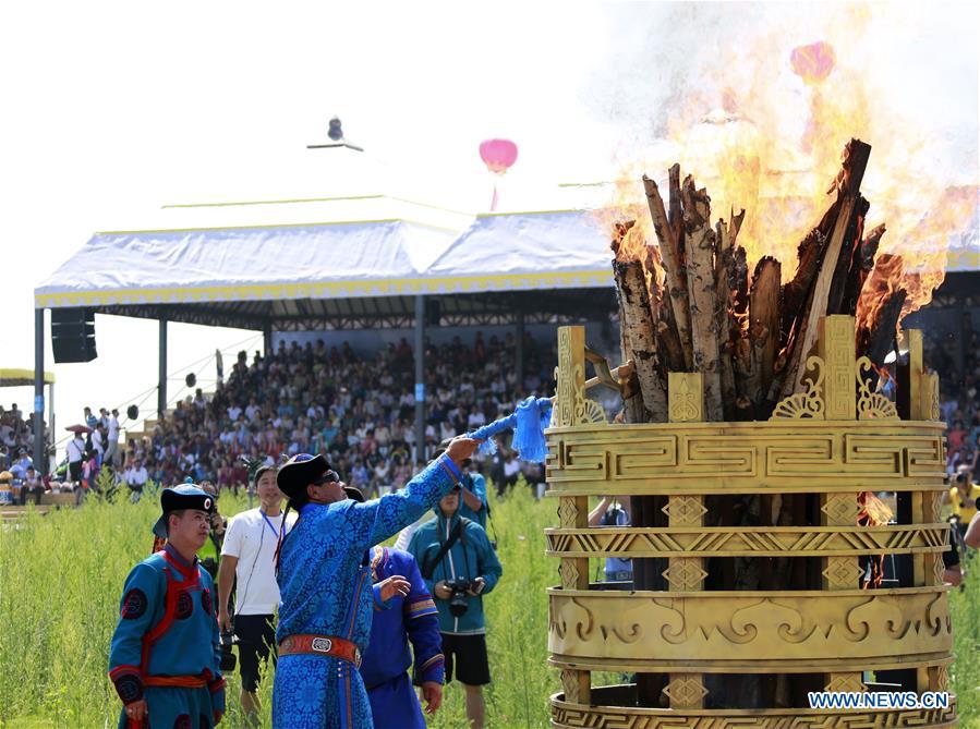 Nadam Fair held to celebrate harvest with sports in Inner Mongolia