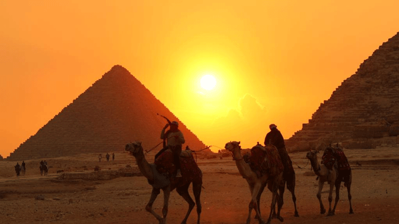 Giza Pyramids scenic spot in Egypt