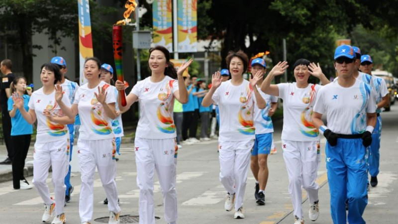 In pics: torch relay of 31st FISU Summer World University Games in Chengdu