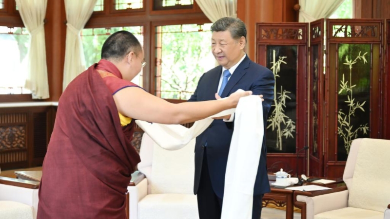Xi receives visit from Panchen Rinpoche