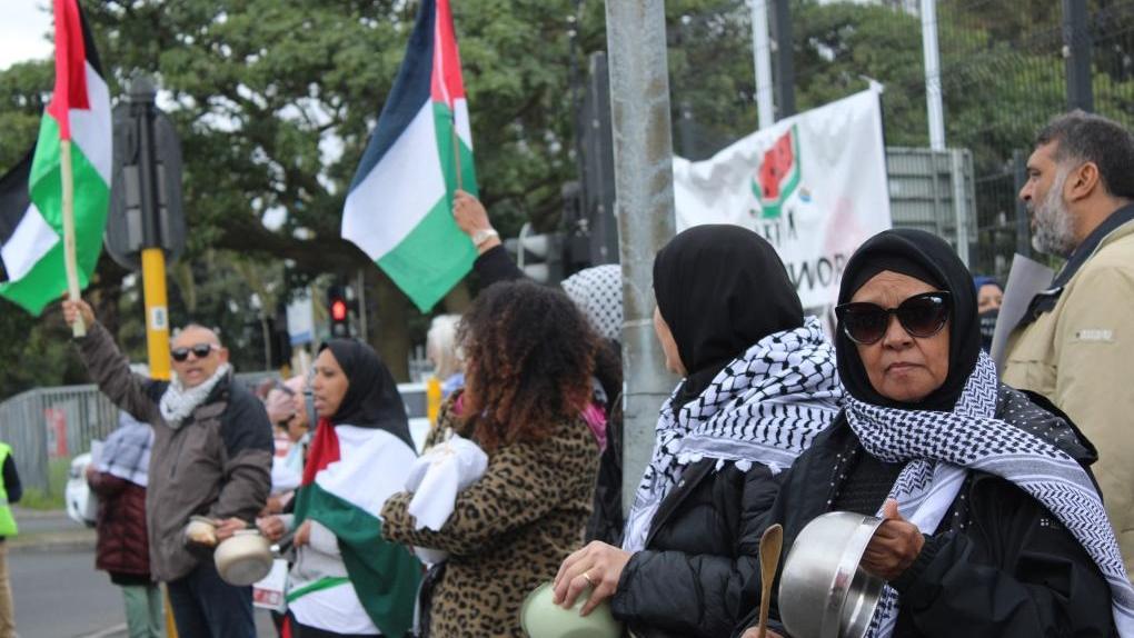 South African health workers protest Israel's weaponization of hunger in Gaza