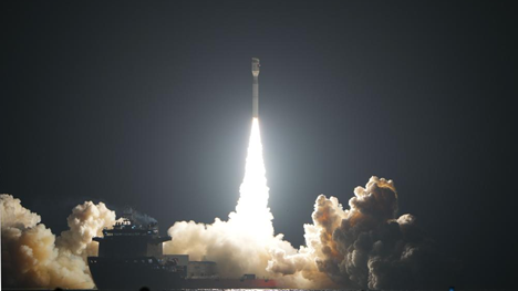 China launches new satellites from sea