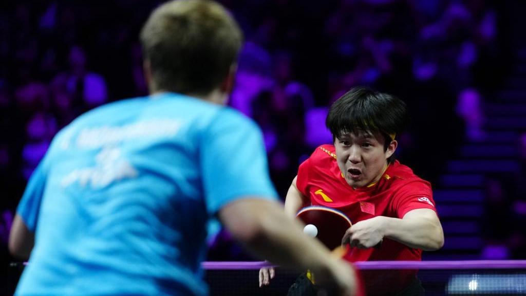 Men's singles semifinal match at WTT Champions Yokohama 2025: Wang Chuqin vs. Truls Moregard