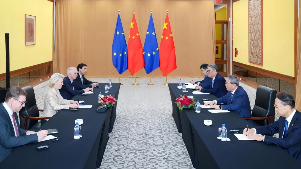 Chinese premier urges joint actions with EU to advance bilateral cooperation