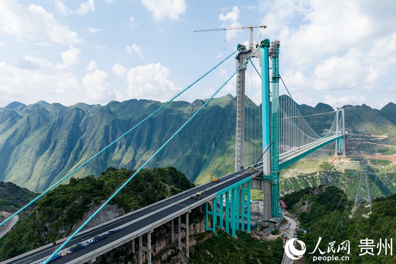 Huajiang Grand Canyon Bridge in SW China's Guizhou to open