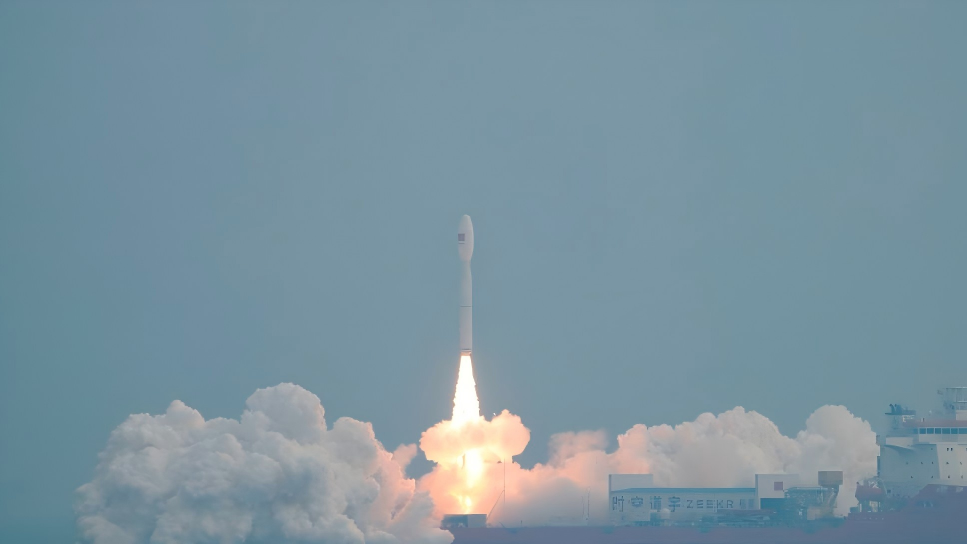 China launches satellites from sea