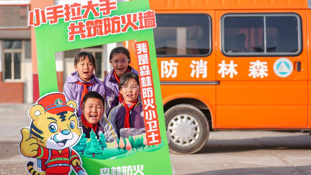 Educational activity on forest fire prevention held at primary school in China's Ningxia