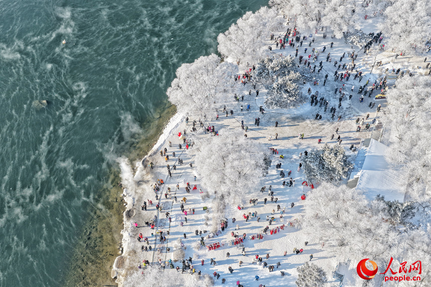Rime ice scenery draws tourists to NE China's Jilin