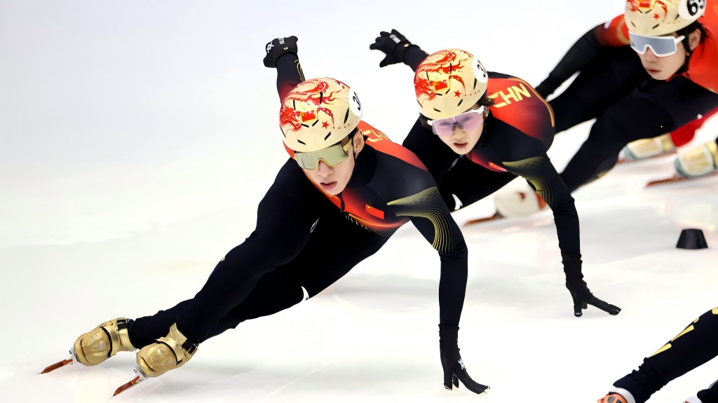 Skaters of China's short track speed skating team prepare for upcoming Milan-Cortina 2026 Winter Olympics