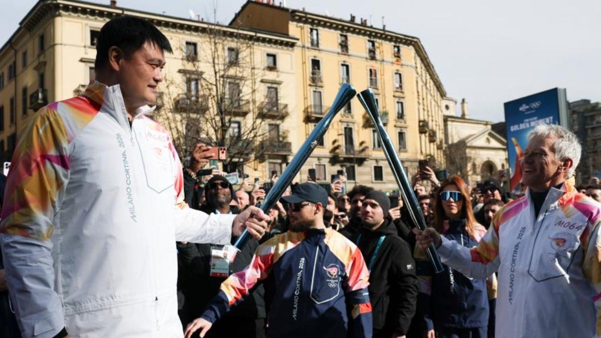 Torch relay for 2026 Milan-Cortina Winter Olympics held in Milan