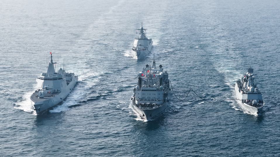 Destroyer Flotilla Carries out Combat Training