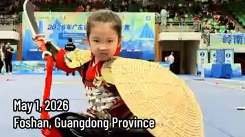 Mini martial artist wields sword with precision