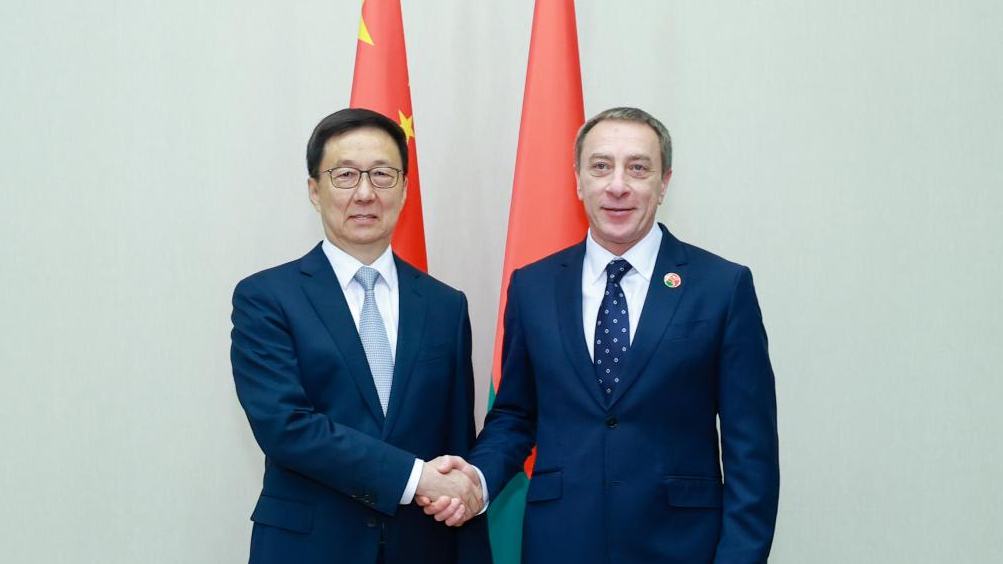 Chinese VP meets Belarusian first deputy prime minister