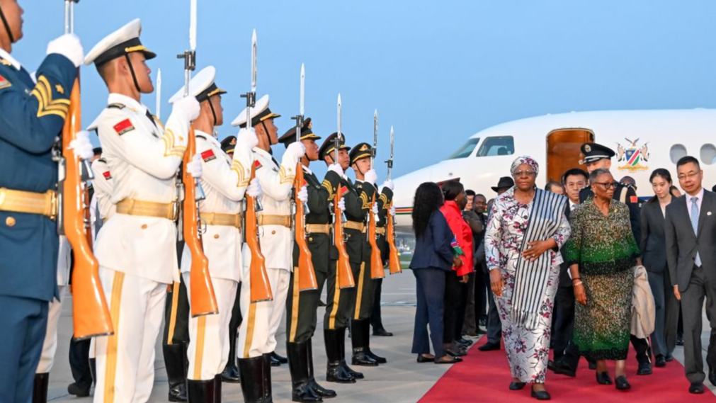 Namibian president arrives in Beijing