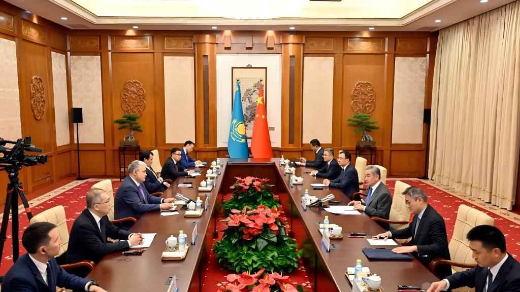 China's top diplomat holds talks with Kazakhstan's FM