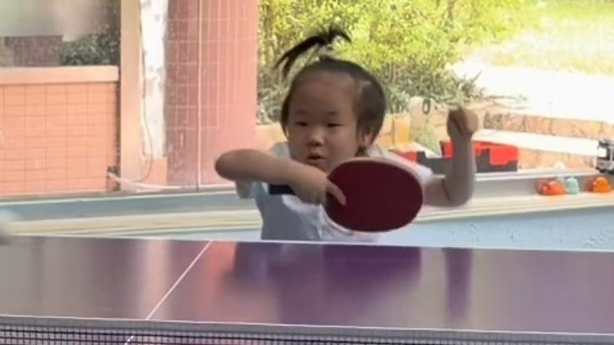 Tiny but mighty: Little girl stuns with incredible table tennis skills