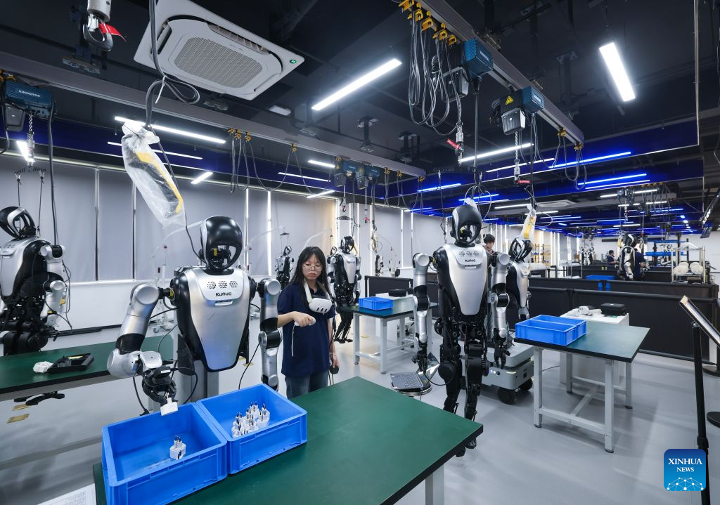 Humanoid robot training facility in Cixi, China's Zhejiang