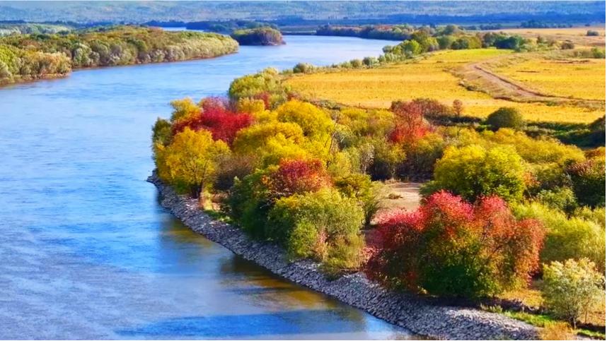 Autumn colors transform landscape in Huma county, NE China's Heilongjiang Province
