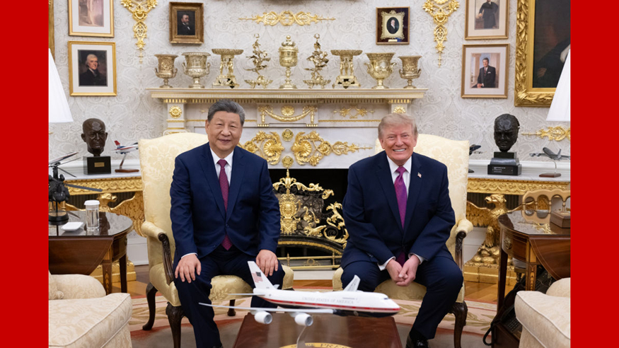 Xi holds small-group exchanges with Trump