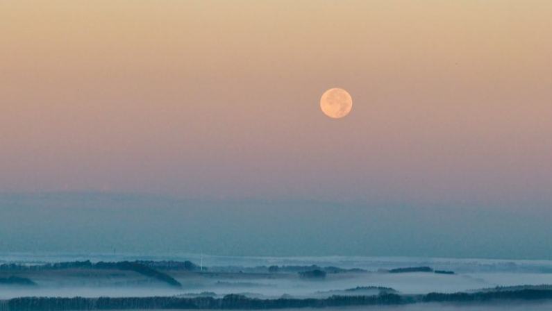 Full moon seen over China's Heilongjiang