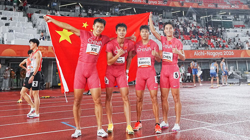 China sweeps sprint relays as two Games records fall