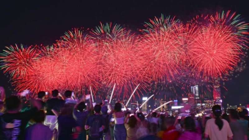 HKSAR celebrates National Day with fireworks, festivities