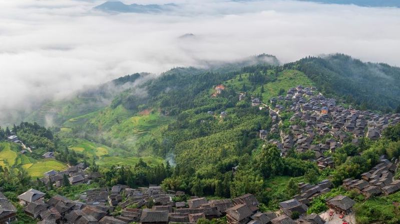 Basha Village in China's Guizhou draws tourists with charming scenery and folk customs