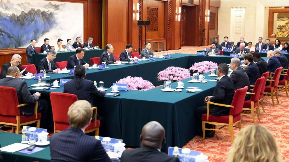 China's top legislator meets participants of legislators forum in Beijing