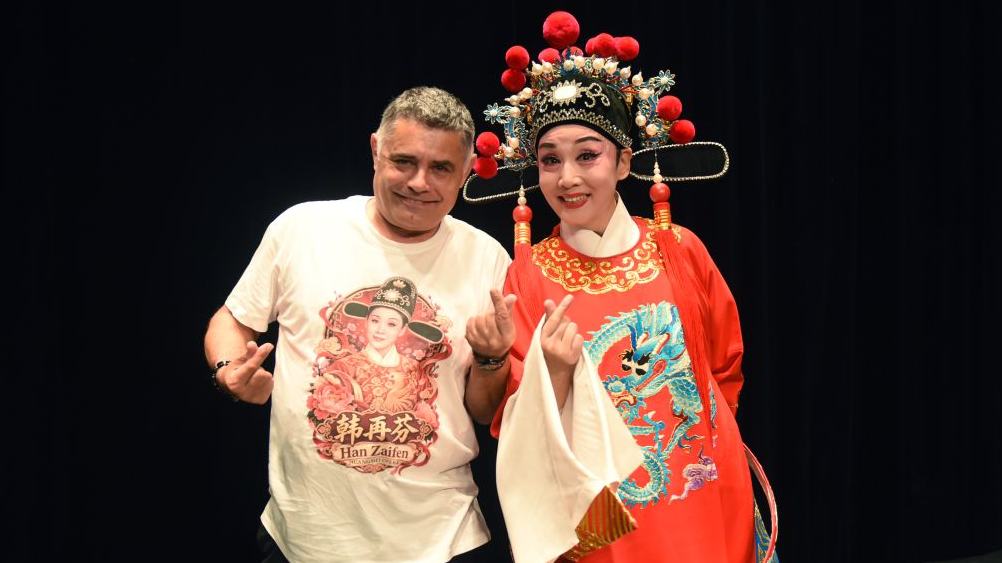 Chinese Huangmei Opera artist Han Zaifen performs in Vienna, Austria