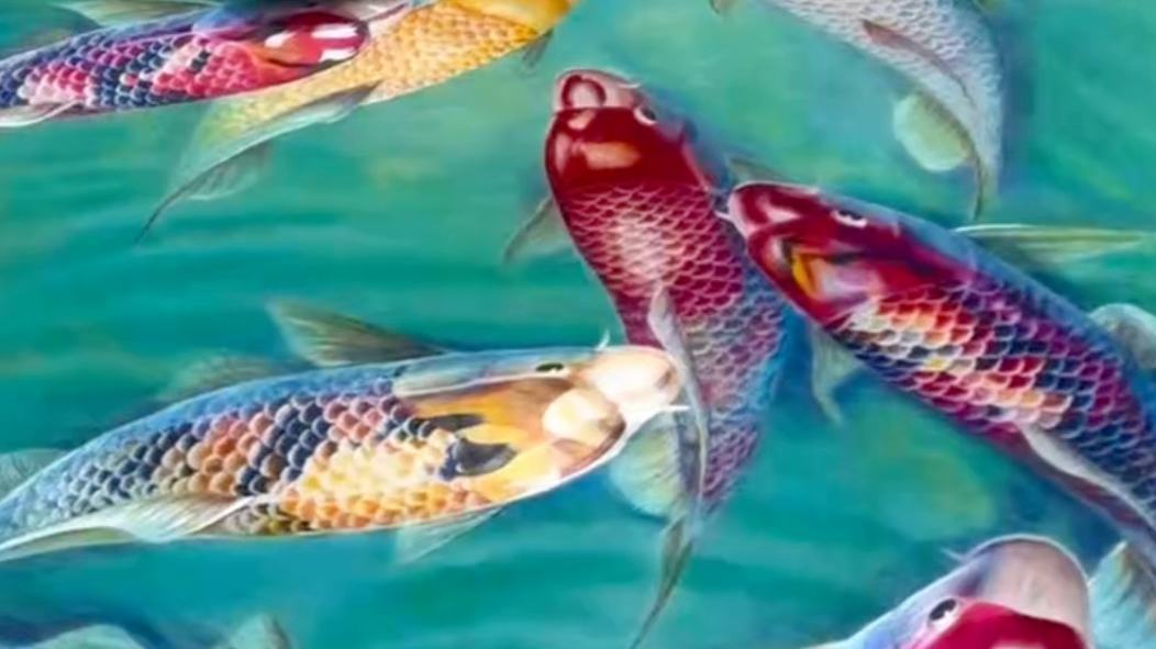 Su embroidery brings koi fish to life with delicate stitches
