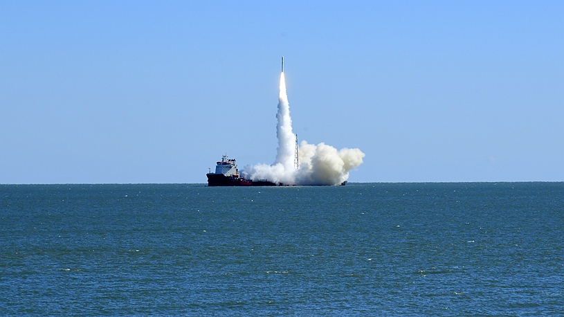 China's CERES-1 rocket launches new satellite from sea