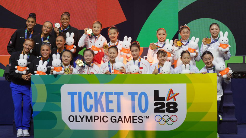 China edges U.S. for first women's team world gymnastics title in 20 years