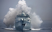 Chinese, Russian naval forces in actual-troop drill