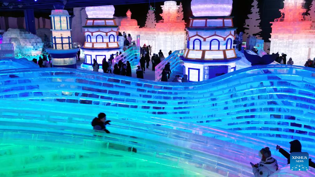 Indoor Ice and snow Theme Park In Harbin Ice Snow World Opens People 